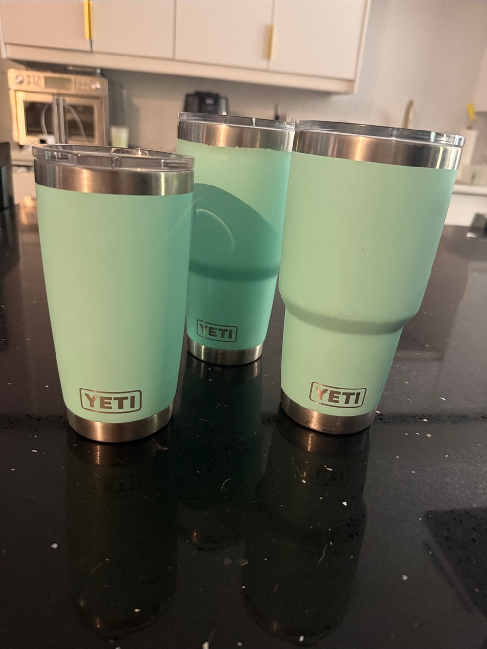 YETI Mint Green Stainless Tumblers Trio - Picture 2 of 9
